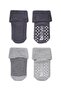 2-Piece Circle Non-Slip Towel Socks 10503 Gray-Anthracite - 2