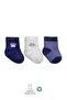 3-Piece Combed Cotton Socks 10110 Indigo