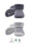2-Piece Circle Non-Slip Towel Socks 10503 Gray-Anthracite