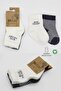 2-Piece Big Heart Combed Cotton Socks 10117 Anthracite - 5