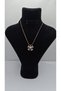 Stainless Steel Gold Color Big Ribbon Model White Zircon Stone Necklace
