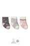 3-Piece Combed Cotton Girls' Socks 10112 Gray - 2