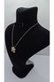 Stainless Steel Gold Color Big Ribbon Model White Zircon Stone Necklace - 3