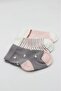 3-Piece Combed Cotton Girls' Socks 10112 Gray - 4