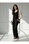 Two-piece set: long-sleeved jacket with front button closure and long cotton trousers - 4