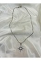 Women's Silver Color Opal Stone Polar Star Steel Necklace