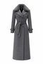 Double-Breasted Cashmere Coat with Fur Collar - Old Money Style