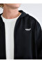 Black Loose Fit Men's Jean Jacket - 3