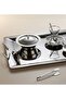 Heybeli Simple Platinum Handle 40 Piece Tea Tray Set 304 Quality Steel Dowry, Guest, Daily Presentation