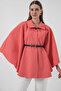 Women's Belt Detailed Cashmere Poncho