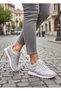 Women's Ice Pink Lace-Up Casual Comfortable Sole Comfortable Soft Walking Daily Sneaker Sports Shoes - 3