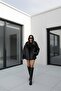 New Season Suede Textured Plush Inside O Oversized Coat - 2