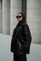 New Season Plush O Oversized Suede Textured Coat - 4