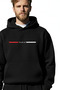 Men's Black Baggy Fit Tracksuit Set - 3 Thread Ş Fleece-Lined Cotton Combed, Wide Leg K Hooded Set - 4