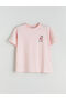 Two Mt Shop Quality Xside Pink Combed Cotton Printed Loose & Baggy Short Sleeve Women's T-Shirt - 5