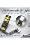 مصباح داخلي للسيارة LED USB XLEND، تحكم باللمس الدافئ، قابل للتعتيم، مصباح طوارئ صغير، منفذ USB LED - 5