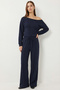 Open Shoulder Modal Top and Bottom Set - 2