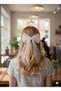 Women's Pearl Tulle Bow Hair Clip - Bridal Wedding Outdoor Shooting Hair Clip Large Hair Accessory - 3