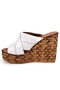 Pruh Genuine Leather Women's Slippers White - 4