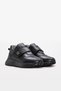 Black Inside and Outside Genuine Leather Velcro Lightweight Sole Casual Women's Shoes Tg0913626191420