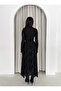 Hijab Asymmetrical Flock Printed Tulle Skirt |   Modest Asymmetric Flocked Tulle Skirt - 8