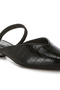 Women Fantasy Heel Croco Mules in Black - 4