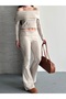 Women's Madonna Collar Blouse and Flared Leggings Two-Piece Set - 7