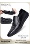 Men's Business Leather Shoes, Black Formal Shoes For Men, Round Toe Oxford Shoes, Stylish Classic Lo - 3