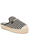 Women Raffia Slip-On Mules in Black