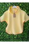 4 Layer Muslin Hooded Shepherd Stitched Children's Poncho Yellow Color - 4