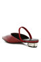 Women Fantasy Heel Croco Mules in Red - 3