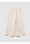 Girls' Beige Cotton Blend Jogger Trousers - 2