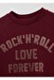 Girls' Red Cotton Sweatshirt, Regular Fit - 3