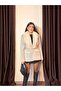 Women's Premium Jacket with Belted Detachable Fur Collar