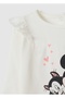 White Regular Fit Cotton Girl'S Shirt With Frills - 3