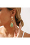 Patrician - Three Layer Colorful Resin Drop Design Geometric Vintage Chic Bohemian Spiral Bijouterie Earrings