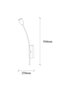 Black Metal Sconce with Fuzz E27 Wall Lighting 6X25X56 cm Living Room Bedroom - 4