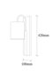 Black Metal Sconce with Tassels E27 Wall Lamp 14X20X42 cm Living Room Lighting - 5