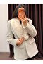 Women's Premium Jacket with Belted Detachable Fur Collar - 5