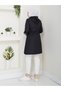 Trench Coat with Inner Detail Stripes K Hooded Elastic Waist Mde905010 - 9