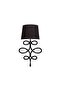 Black Metal Sconce with Tufts E27 Wall Lamp 28X15X62 cm Living Room Lighting