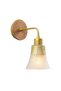 Gold Glass Sconce E27 Wall Lamp 13X24X28 cm Bedroom and Living Room Lighting - 3
