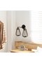 Stylish Tufted Black Metal Sconce E27 Wall Lamp 15X20X32 cm Living Room Lighting - 2