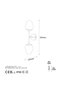 Shiny Gold Metal Sconce E14 Wall Lighting 23X12X56 cm Living Room and Children's Room - 5