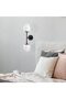 Black Sconce Wall Lamp with Tufts E14 Compatible 23X12X56 cm Bedroom and Living Room Lighting - 3