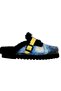 Women's Vegan Leather Blue Plush Slippers - Vincent Van Gogh the Starry Night Design - 7