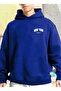 New York Cheerful Printed Oversize Unisex Women/Men K Hooded Sweatshirt