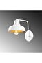 White Metal Sconce with Fuzz E27 Wall Lamp 19X27X24 cm Hallway Lighting - 4