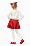 Girl's Strawberry Patterned Top Pleated Skirt Combination Ak14527 - 4