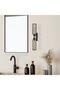 Modern Tufted Black Metal Sconce E27 Wall Lamp 8X15X50 cm Living Room Lighting - 3